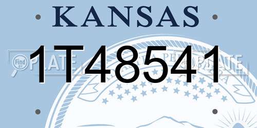 1T48541 Kansas License Plate