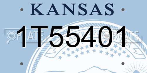 1T55401 Kansas License Plate