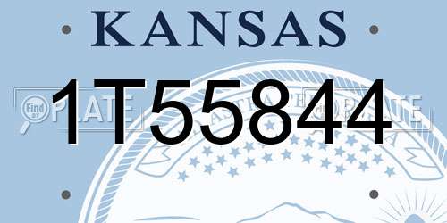 1T55844 Kansas License Plate
