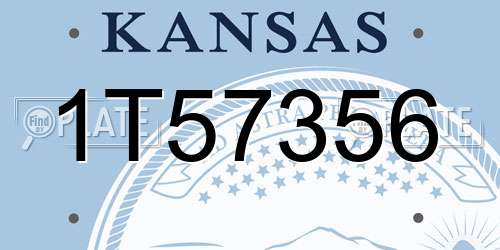1T57356 Kansas License Plate