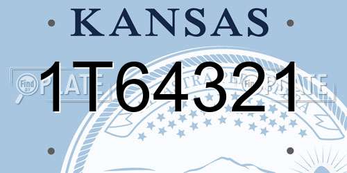 1T64321 Kansas License Plate