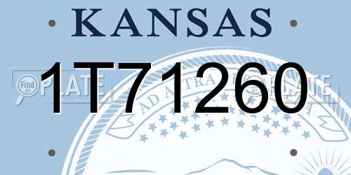 1T71260 Kansas License Plate