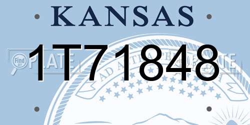 1T71848 Kansas License Plate