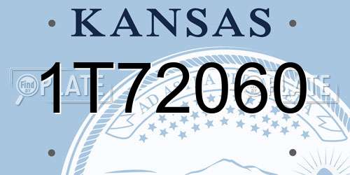 1T72060 Kansas License Plate