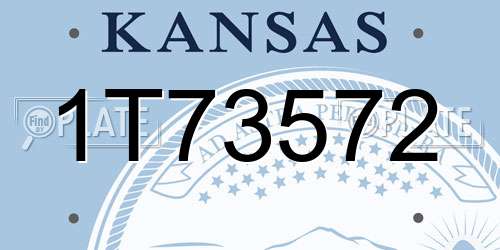1T73572 Kansas License Plate