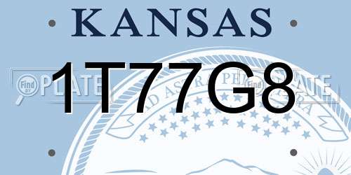 1T77G8 Kansas License Plate