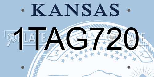 1TAG720 Kansas License Plate