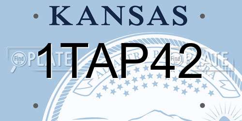 1TAP42 Kansas License Plate