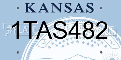1TAS482 Kansas License Plate