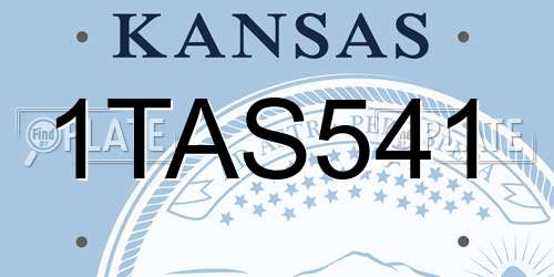 1TAS541 Kansas License Plate