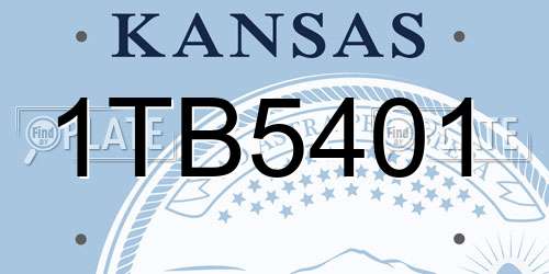 1TB5401 Kansas License Plate