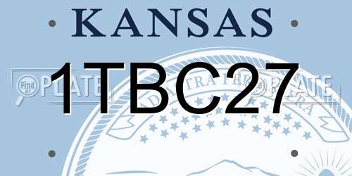 1TBC27 Kansas License Plate