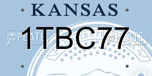 1TBC77 Kansas License Plate