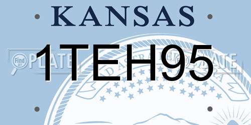 1TEH95 Kansas License Plate