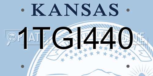 1TGI440 Kansas License Plate