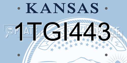 1TGI443 Kansas License Plate