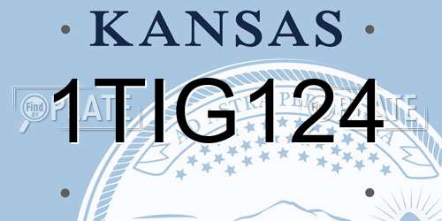 1TIG124 Kansas License Plate