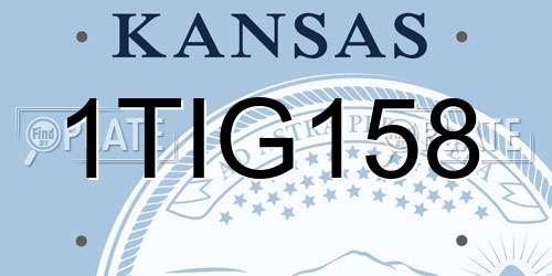 1TIG158 Kansas License Plate