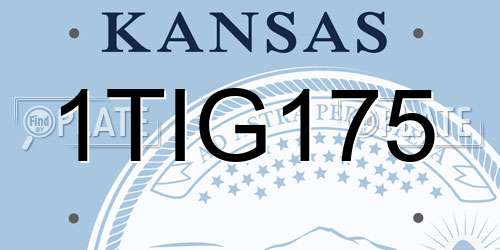 1TIG175 Kansas License Plate