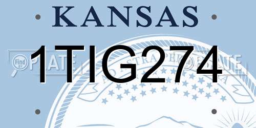 1TIG274 Kansas License Plate
