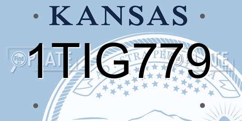 1TIG779 Kansas License Plate