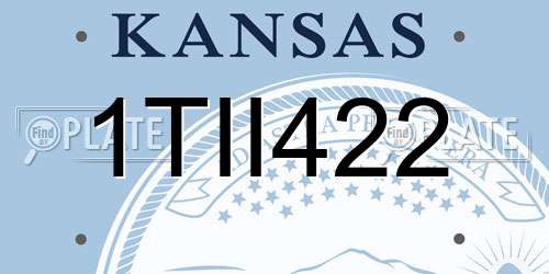 1TII422 Kansas License Plate