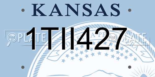 1TII427 Kansas License Plate