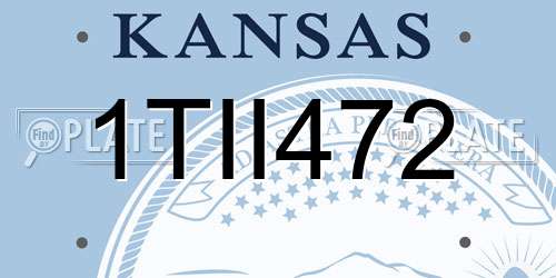1TII472 Kansas License Plate