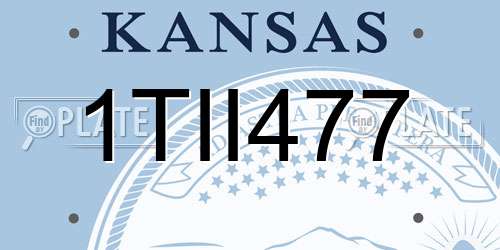 1TII477 Kansas License Plate