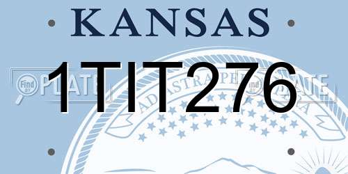 1TIT276 Kansas License Plate