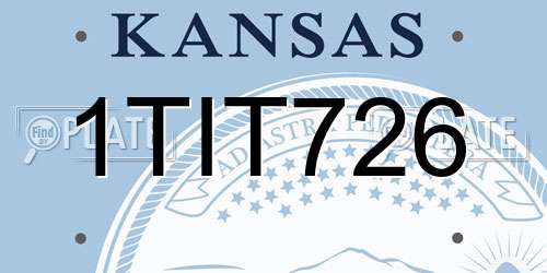 1TIT726 Kansas License Plate