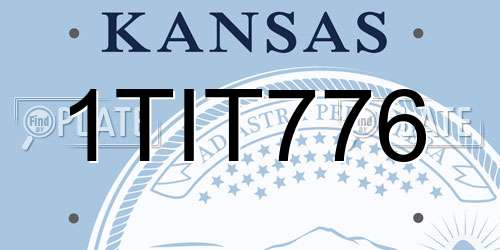 1TIT776 Kansas License Plate