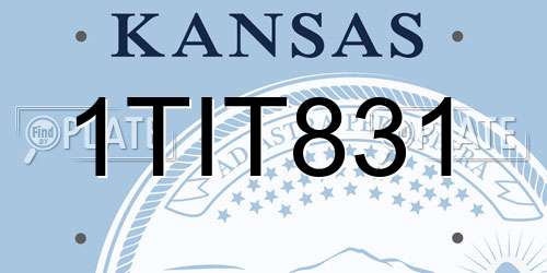 1TIT831 Kansas License Plate