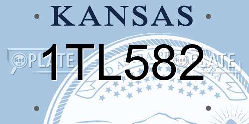 1TL582 Kansas License Plate