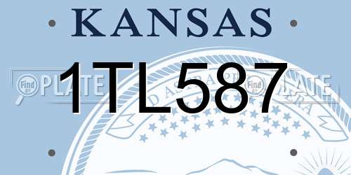 1TL587 Kansas License Plate