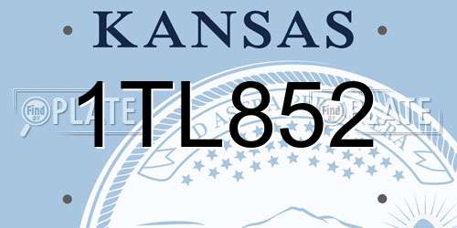 1TL852 Kansas License Plate