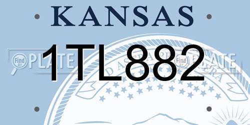 1TL882 Kansas License Plate