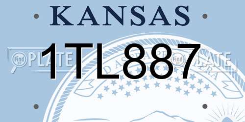 1TL887 Kansas License Plate