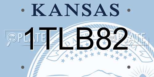 1TLB82 Kansas License Plate