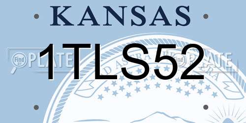 1TLS52 Kansas License Plate