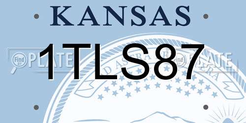 1TLS87 Kansas License Plate