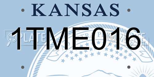 1TME016 Kansas License Plate