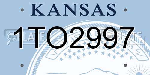 1TO2997 Kansas License Plate