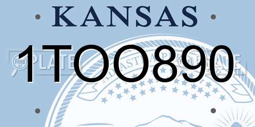 1TOO890 Kansas License Plate