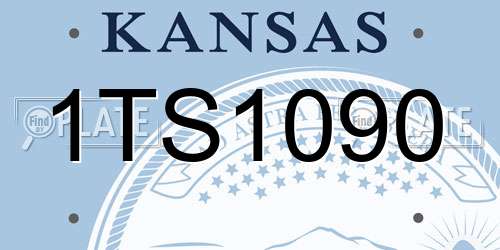 1TS1090 Kansas License Plate