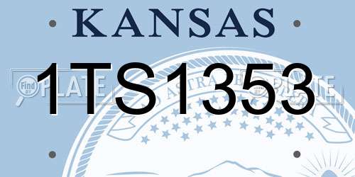 1TS1353 Kansas License Plate
