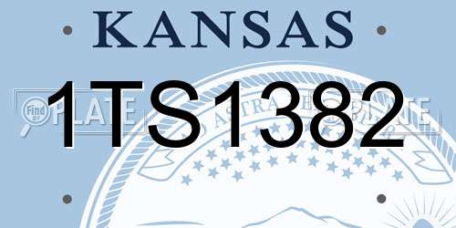 1TS1382 Kansas License Plate