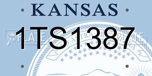 1TS1387 Kansas License Plate