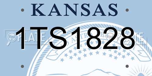 1TS1828 Kansas License Plate