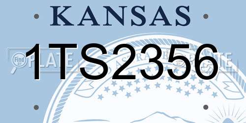 1TS2356 Kansas License Plate